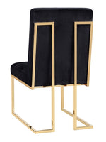 Akiko 2 Black Velvet Upholstered Side Chairs