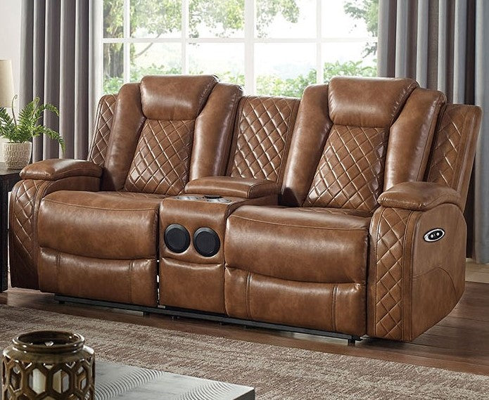 Alexia Brown Power Recliner Loveseat