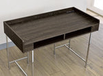 Alvin Brown Wood/Chrome Metal Writing Desk