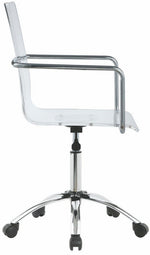 Amaturo Clear Acrylic Office Chair with Chrome Base