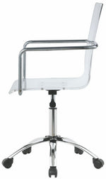 Amaturo Clear Acrylic Office Chair with Chrome Base