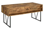 Analiese Antique Nutmeg Wood/Black Metal Writing Desk