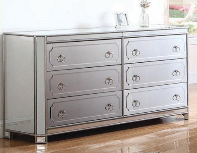 Tracee Silver Mirrored Dresser