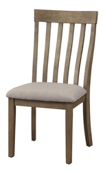 Armhurst 2 Brown Wood/Gray Fabric Side Chairs