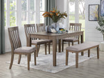 Armhurst Wire Brushed Brown Wood Dining Table