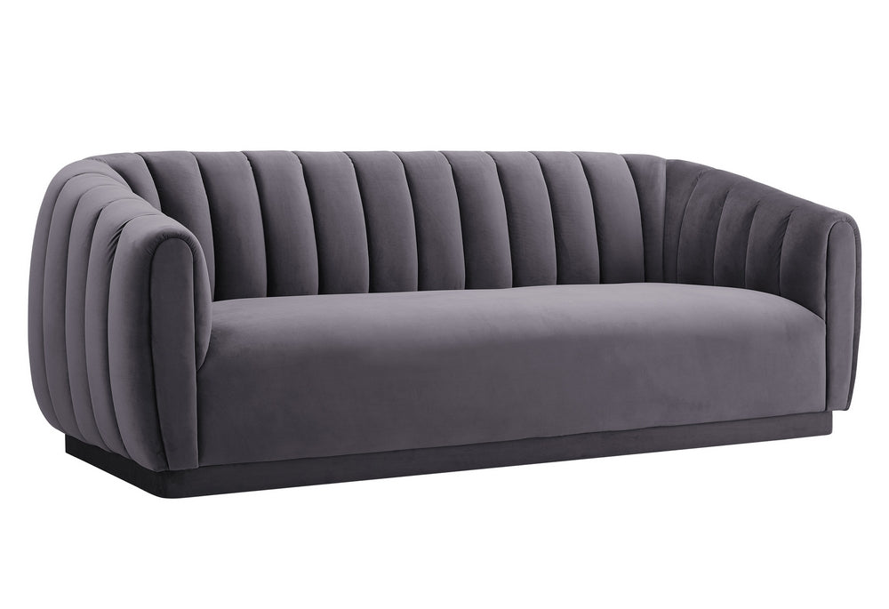 Arno Contemporary Grey Velvet Sofa