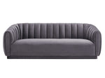 Arno Contemporary Grey Velvet Sofa