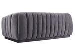 Arno Contemporary Grey Velvet Sofa