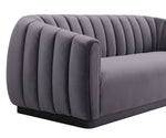 Arno Contemporary Grey Velvet Sofa