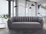 Arno Contemporary Grey Velvet Sofa