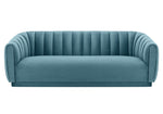 Arno Contemporary Sea Blue Velvet Sofa