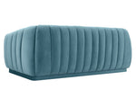 Arno Contemporary Sea Blue Velvet Sofa