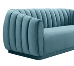 Arno Contemporary Sea Blue Velvet Sofa