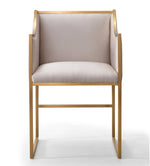 Atara Cream Velvet/Gold Metal Arm Chair