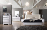 Athen White Wood King Bed (Oversized)