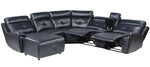 Avenue 6-Pc Navy LAF Modular Manual Recliner Sectional