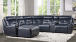 Avenue 6-Pc Navy LAF Modular Manual Recliner Sectional