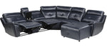 Avenue 6-Pc Navy RAF Modular Manual Recliner Sectional