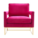 Avery Pink Velvet Accent Chair