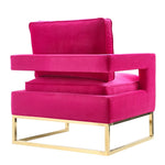 Avery Pink Velvet Accent Chair