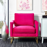 Avery Pink Velvet Accent Chair