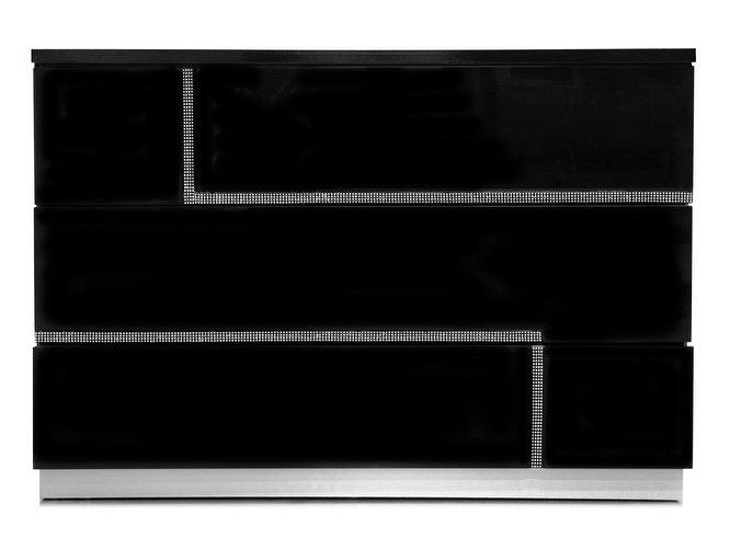 Barcelona Black Lacquer Wood Dresser