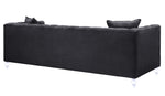 Bea Grey Velvet Sofa with Acrylic Legs (Oversized)