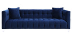 Bea Navy Velvet Sofa with Acrylic Legs (Oversized)