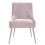 Beatrix Blush Velvet/Gold Metal Side Chair