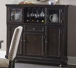 Begonia Gray Wood Curio with 4-Bottle Wine Rack