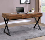 Tensed Sand Black Wood/Metal 3-Drawer Desk