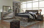 Derekson Multi Gray Wood King Bed with Underbed Storage