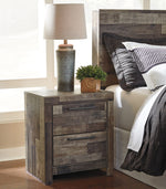 Derekson Multi Gray Wood 2-Drawer Nightstand