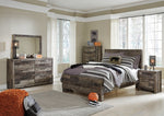 Derekson Multi Gray Wood Full Panel Bed