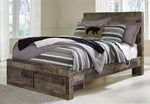 Derekson Multi Gray Wood Full Storage Bed