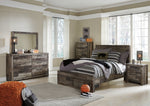 Derekson Multi Gray Wood Full Storage Bed