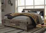 Derekson Multi Gray Wood King Panel Bed