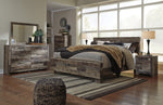 Derekson Multi Gray Wood King Panel Bed