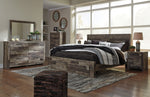 Derekson Multi Gray Wood King Storage Bed