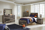 Derekson Multi Gray Wood Twin Panel Bed