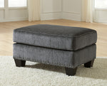 Gavril Gray Chenille Ottoman