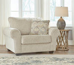 Haisley Ivory Fabric Chair and a Half