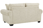 Haisley Ivory Fabric Loveseat