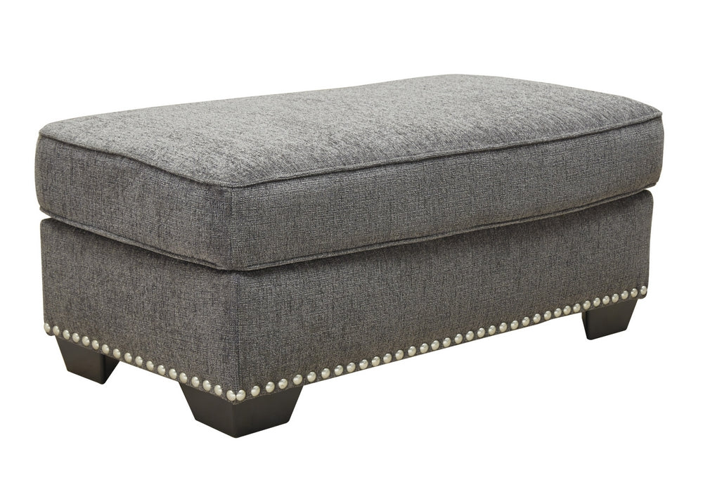 Locklin Carbon Fabric Ottoman