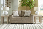 Olin Chocolate Fabric Loveseat