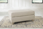 Traemore Linen Fabric Ottoman