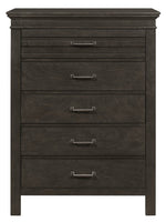 Blaire Espresso Wood 5-Drawer Chest