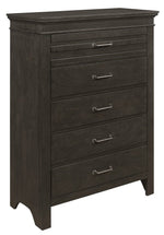 Blaire Espresso Wood 5-Drawer Chest