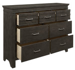 Blaire Espresso Wood 7-Drawer Dresser