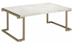 Boice II Faux Marble/Champagne Metal Coffee Table